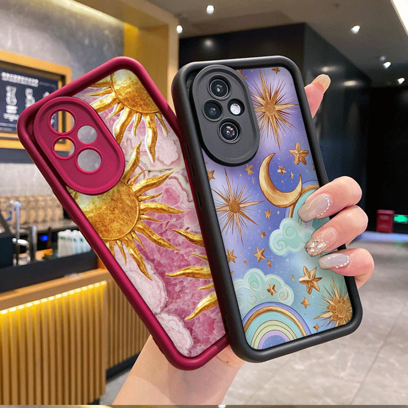 Huawei Mate 60 - Vintage Altın Yıldızlı Gökyüzü Güneş Ay
